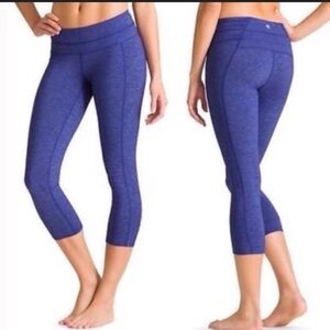 Athleta odyssey purple cropped leggings